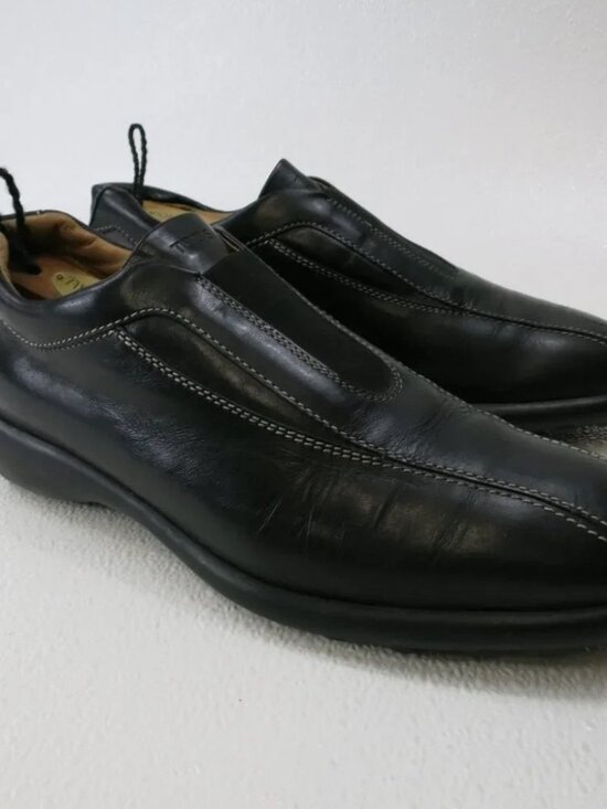 Tod\'s 8.5 Leather Padded Comfort Loafers Slip On Comfort Men\'s Shoes Size 9.5